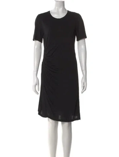 Pre-owned A.l.c Crew Neck Knee-length Dress In Black