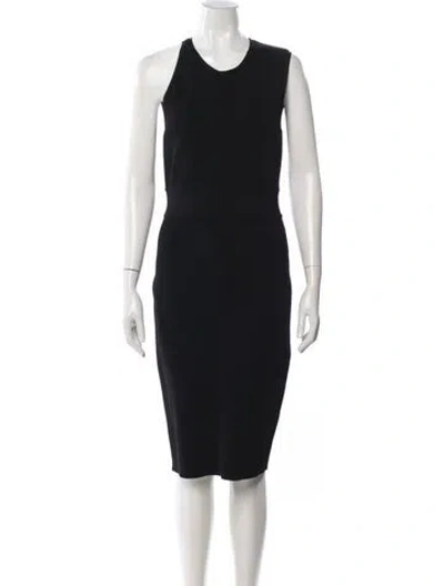 Pre-owned A.l.c Crew Neck Knee-length Dress In Black