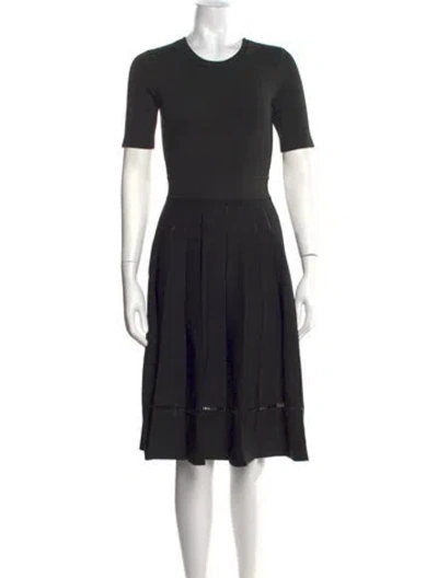 Pre-owned A.l.c Crew Neck Knee-length Dress In Black