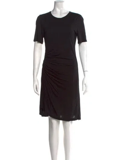 Pre-owned A.l.c Crew Neck Knee-length Dress In Black