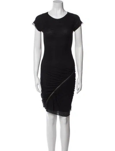 Pre-owned A.l.c Crew Neck Knee-length Dress In Blue