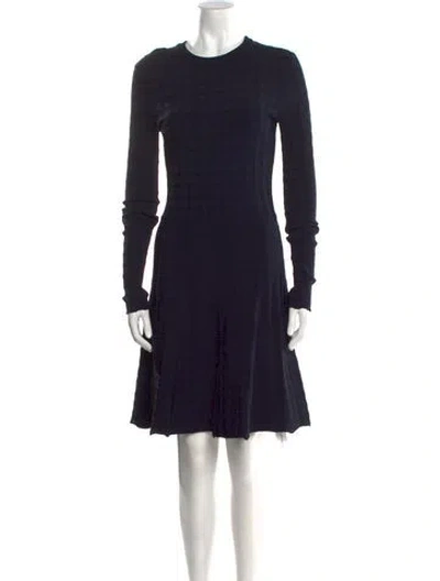 Pre-owned A.l.c Crew Neck Knee-length Dress In Blue