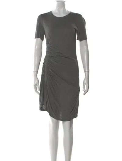 Pre-owned A.l.c Crew Neck Knee-length Dress In Gray