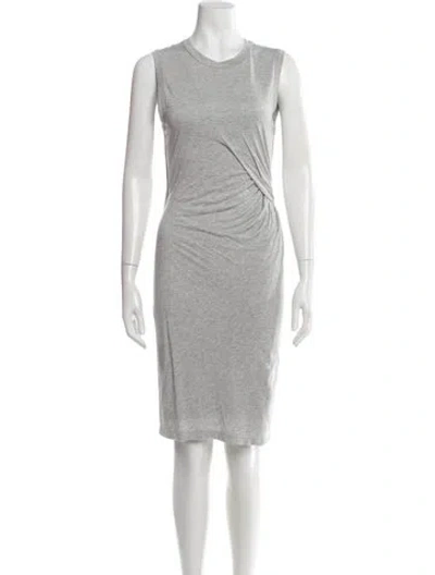 Pre-owned A.l.c Crew Neck Knee-length Dress In Gray