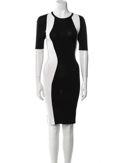 Pre-owned A.l.c Crew Neck Knee-length Dress In Multi