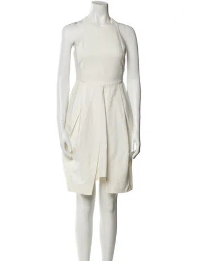Pre-owned A.l.c Crew Neck Knee-length Dress In Neutral