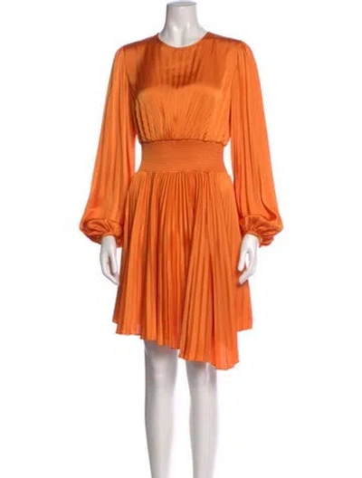 Pre-owned A.l.c Crew Neck Knee-length Dress In Orange