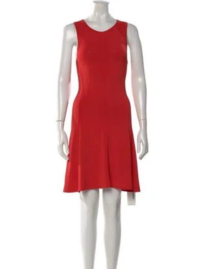 Pre-owned A.l.c Crew Neck Knee-length Dress In Orange