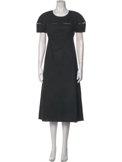 Pre-owned A.l.c Crew Neck Long Dress In Black