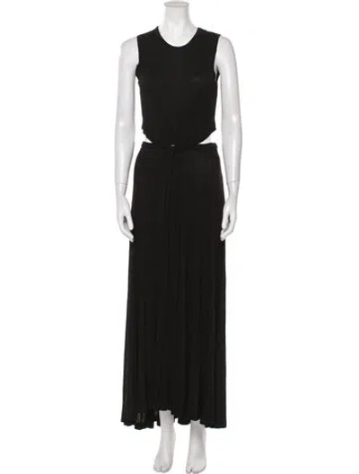 Pre-owned A.l.c Crew Neck Long Dress In Black