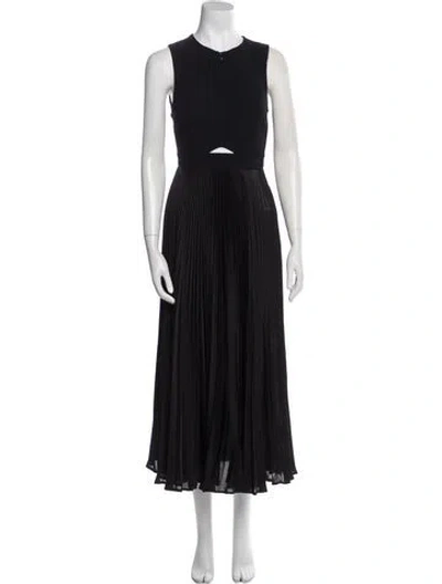 Pre-owned A.l.c Crew Neck Long Dress In Black