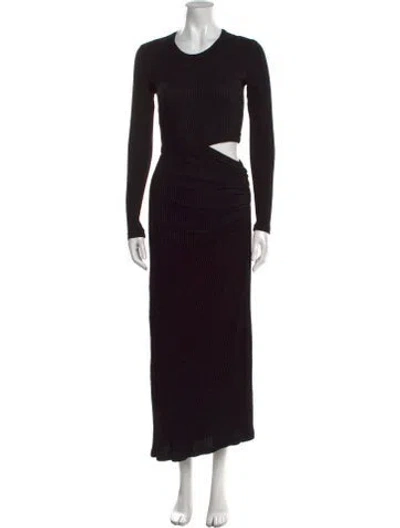 Pre-owned A.l.c Crew Neck Long Dress In Black