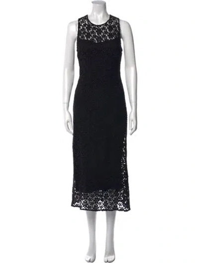 Pre-owned A.l.c Crew Neck Long Dress In Black