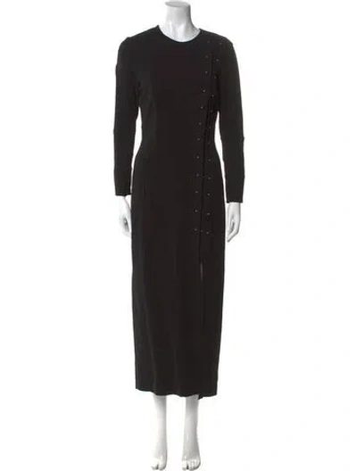 Pre-owned A.l.c Crew Neck Long Dress In Black