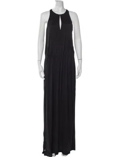 Pre-owned A.l.c Crew Neck Long Dress In Black