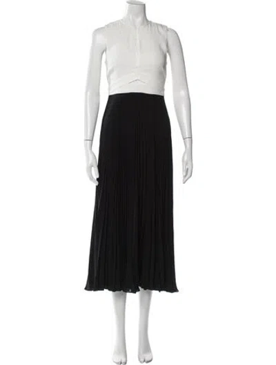 Pre-owned A.l.c Crew Neck Long Dress In Black
