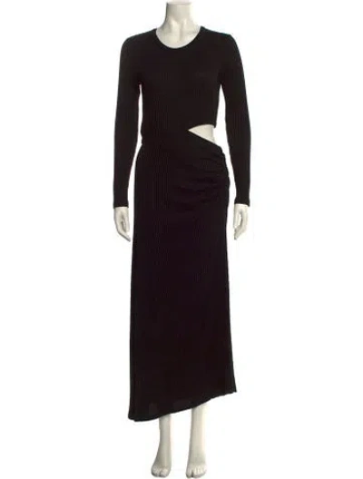 Pre-owned A.l.c Crew Neck Long Dress In Black