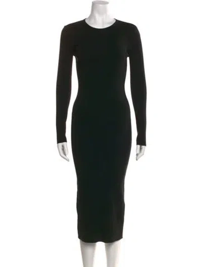 Pre-owned A.l.c Crew Neck Long Dress In Black