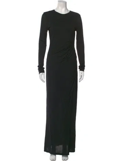 Pre-owned A.l.c Crew Neck Long Dress In Black