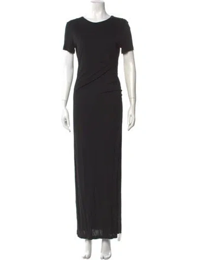 Pre-owned A.l.c Crew Neck Long Dress In Black