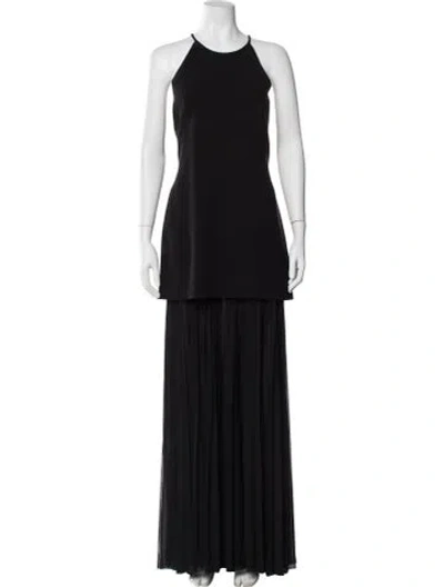Pre-owned A.l.c Crew Neck Long Dress In Black