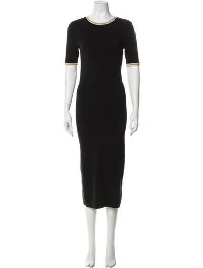 Pre-owned A.l.c Crew Neck Long Dress In Black