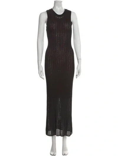 Pre-owned A.l.c Crew Neck Long Dress In Black