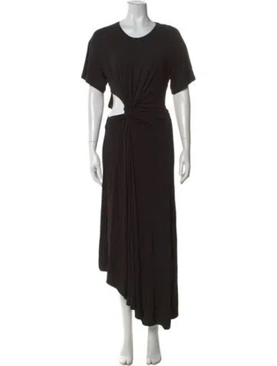 Pre-owned A.l.c Crew Neck Long Dress In Black