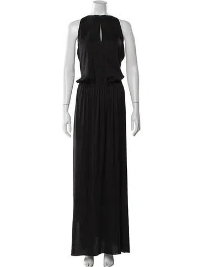 Pre-owned A.l.c Crew Neck Long Dress In Black