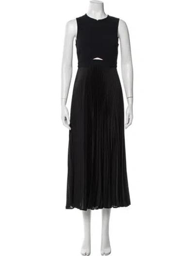 Pre-owned A.l.c Crew Neck Long Dress In Black