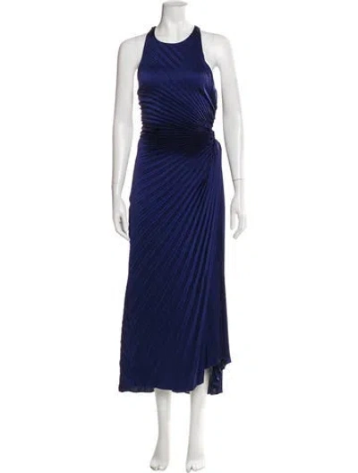 Pre-owned A.l.c Crew Neck Long Dress In Blue