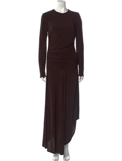 Pre-owned A.l.c Crew Neck Long Dress In Burgundy