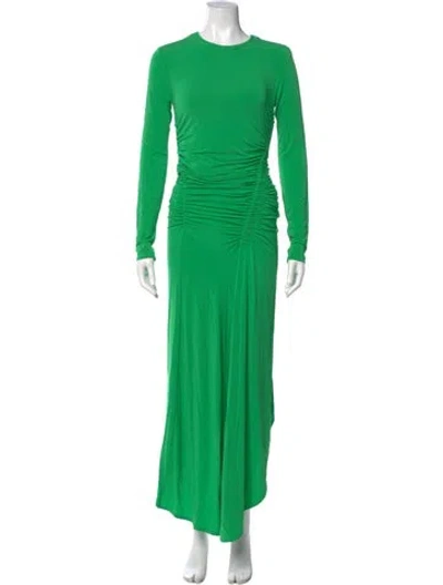 Pre-owned A.l.c Crew Neck Long Dress In Green