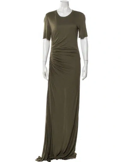 Pre-owned A.l.c Crew Neck Long Dress In Green