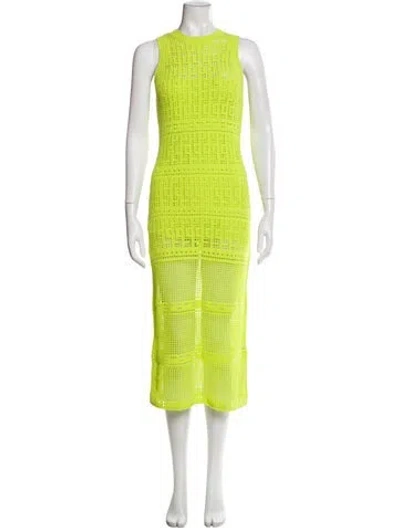 Pre-owned A.l.c Crew Neck Long Dress In Green