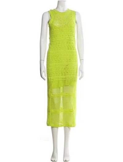Pre-owned A.l.c Crew Neck Long Dress In Green