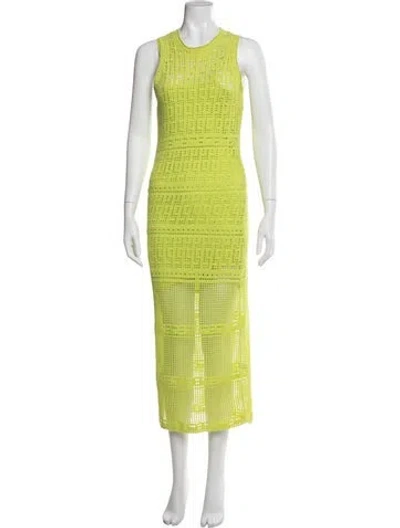 Pre-owned A.l.c Crew Neck Long Dress In Green