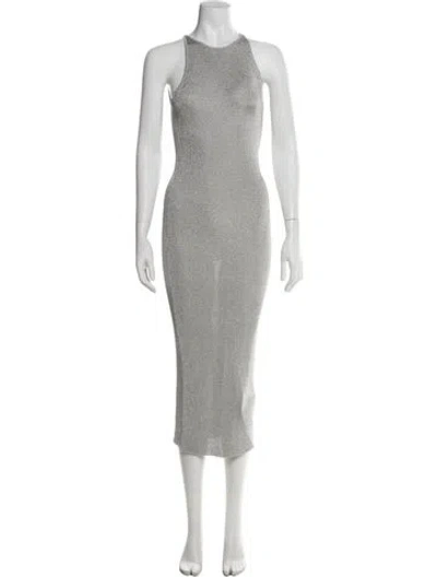 Pre-owned A.l.c Crew Neck Long Dress In Multi