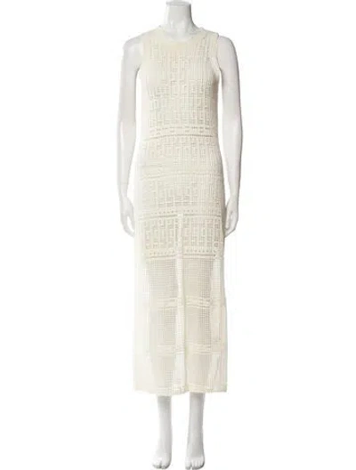 Pre-owned A.l.c Crew Neck Long Dress In Neutral