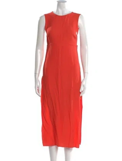 Pre-owned A.l.c Crew Neck Long Dress In Orange