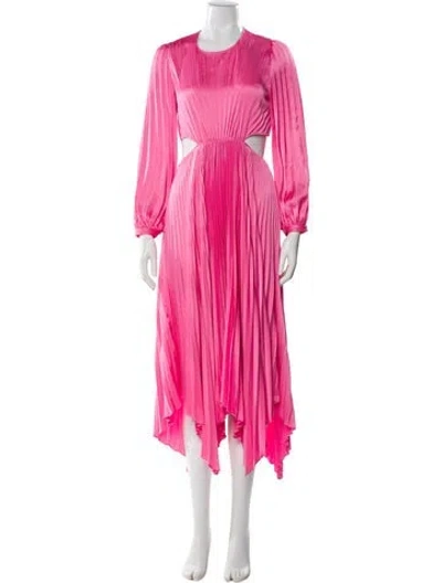 Pre-owned A.l.c Crew Neck Long Dress In Pink