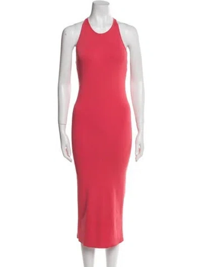 Pre-owned A.l.c Crew Neck Long Dress In Pink