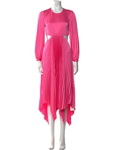 Pre-owned A.l.c Crew Neck Long Dress In Pink