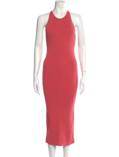 Pre-owned A.l.c Crew Neck Long Dress In Pink