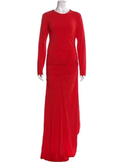 Pre-owned A.l.c Crew Neck Long Dress In Red