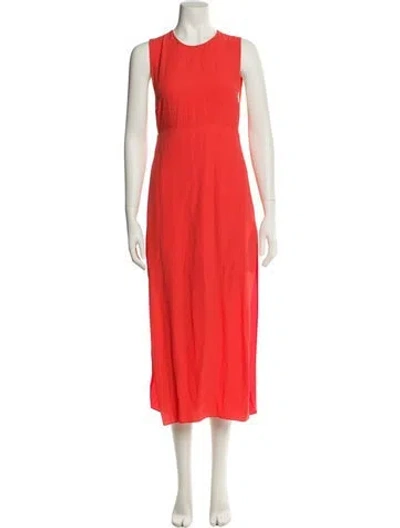 Pre-owned A.l.c Crew Neck Long Dress In Red