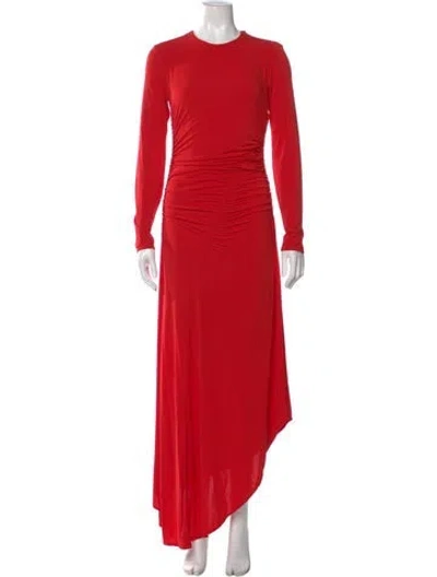 Pre-owned A.l.c Crew Neck Long Dress In Red