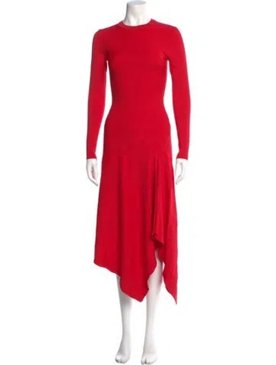 Pre-owned A.l.c Crew Neck Long Dress In Red