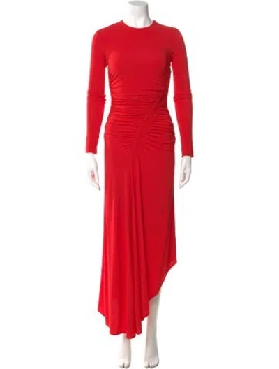 Pre-owned A.l.c Crew Neck Long Dress In Red
