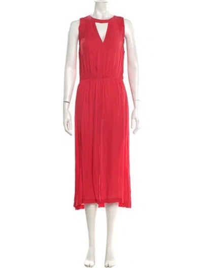 Pre-owned A.l.c Crew Neck Long Dress In Red
